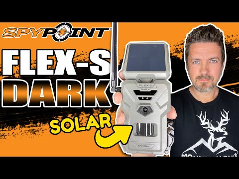 Spypoint FLEX S Dark Cellular Trail Cam: ☀️Solar Panel🔋, No Glow Shots and 40 Megapixel Photos